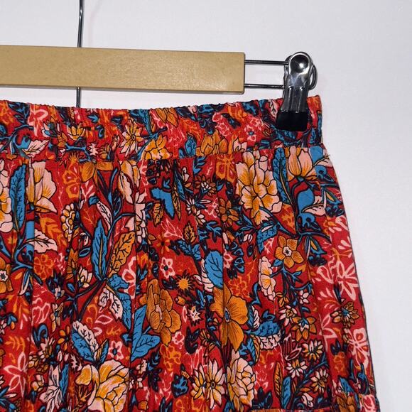 Frille Rose Boho vintage Floral Tiered Maxi Skirt women’s Size Medium - Picture 3 of 8